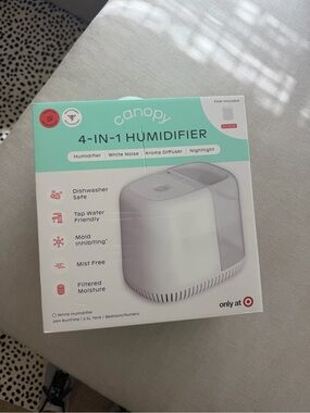 Canopy 4-in-1 White Humidifier with Aroma Diffuser & Nightlight
